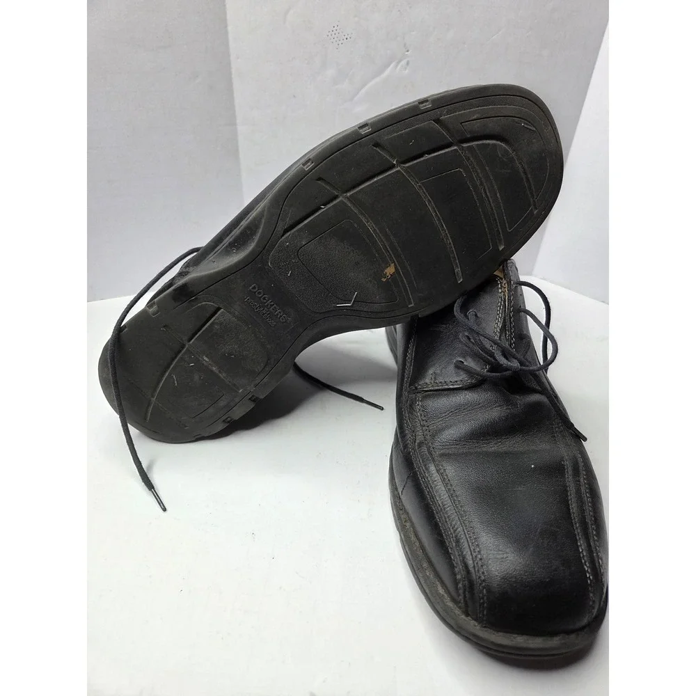 Dockers ProStyle Mens‎ 10.5W Black Leather Bicycle Toe Oxford Shoes 90-29024
